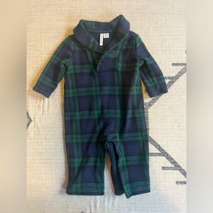Janie and Jack Plaid Holiday One Piece (3-6 mo)